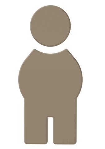 HEWI Symbol Mann Ser 801, selbstklebend sand