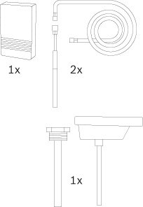 BOSCH Zub. Solewärmepumpen Fühlerset 3 für Kunststoff/Stahlrohrinstall., 120mm