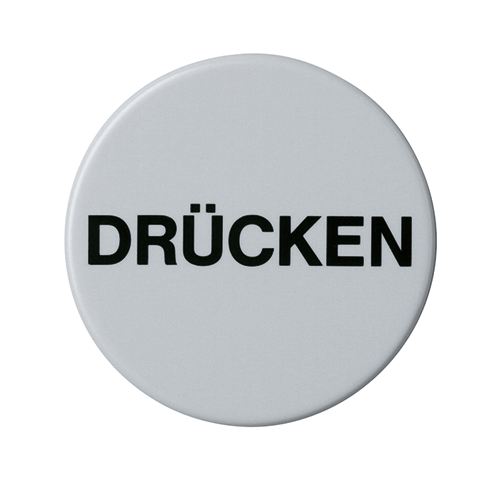 HEWI Symbol DRÜCKEN, d:52mm, selbstkl. felsgrau