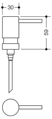 HEWI Pumpenkopf matt geschliffen, für Sys 162