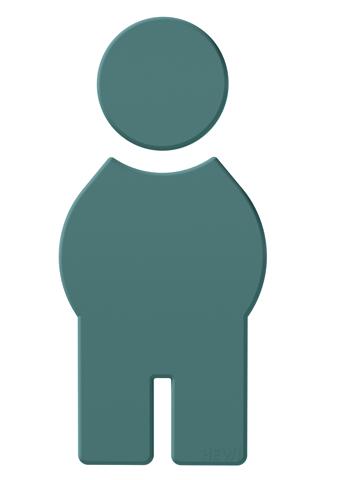 HEWI Symbol Mann Ser 801, selbstklebend aquablau