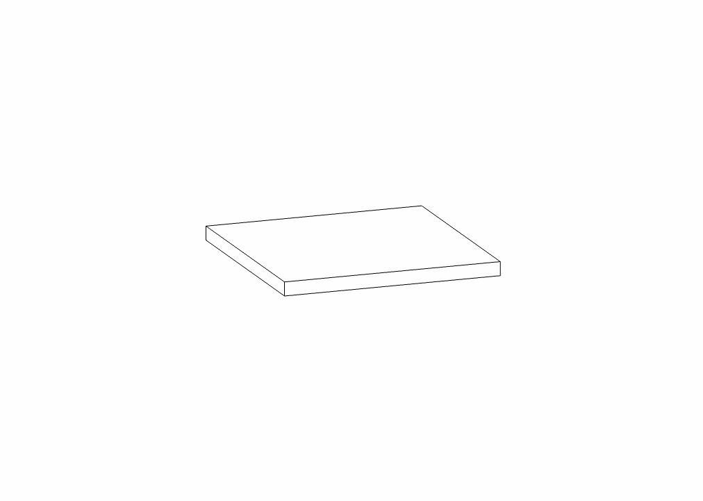 HB Ablageplatte Universal AP030UR9_BB 19x304x0mm