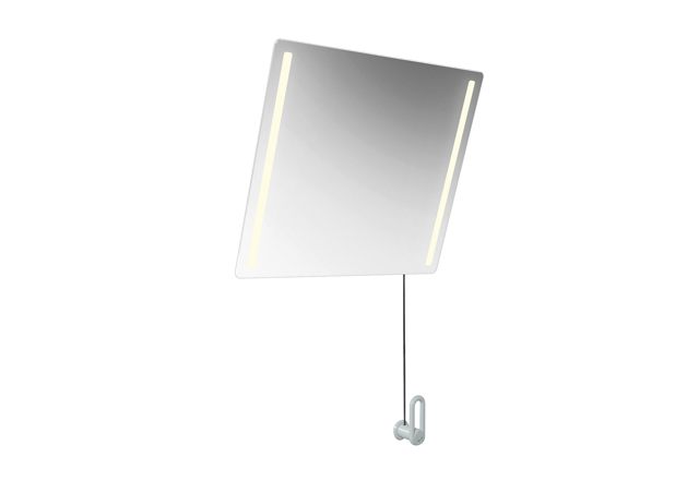 HEWI Kippspiegel LED basic, B:600mm H:540mm rubinrot