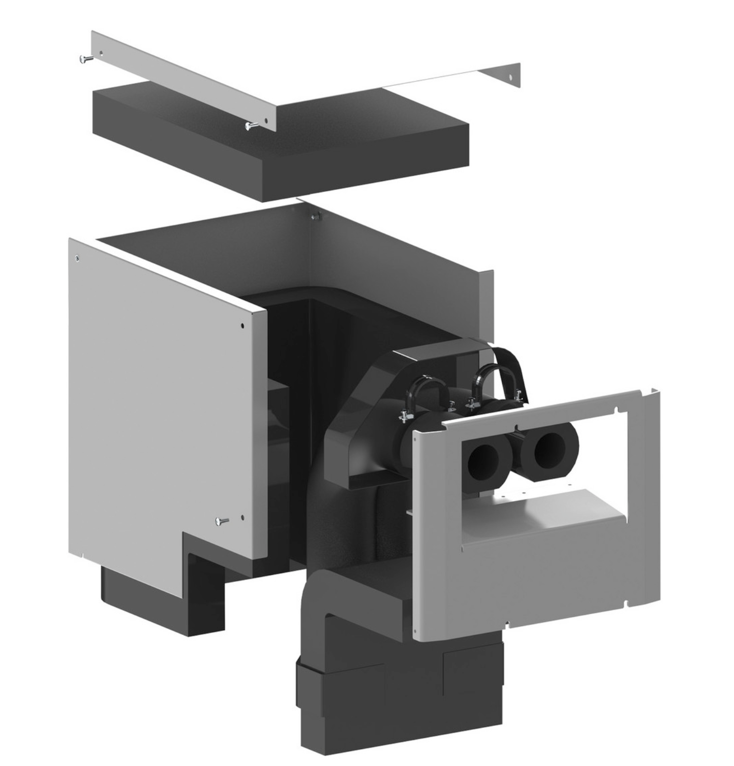 BOSCH Zubehör für Luftwärmepumpe AHBA 1 Abdeckhaube Bodenanschluss für AW OR