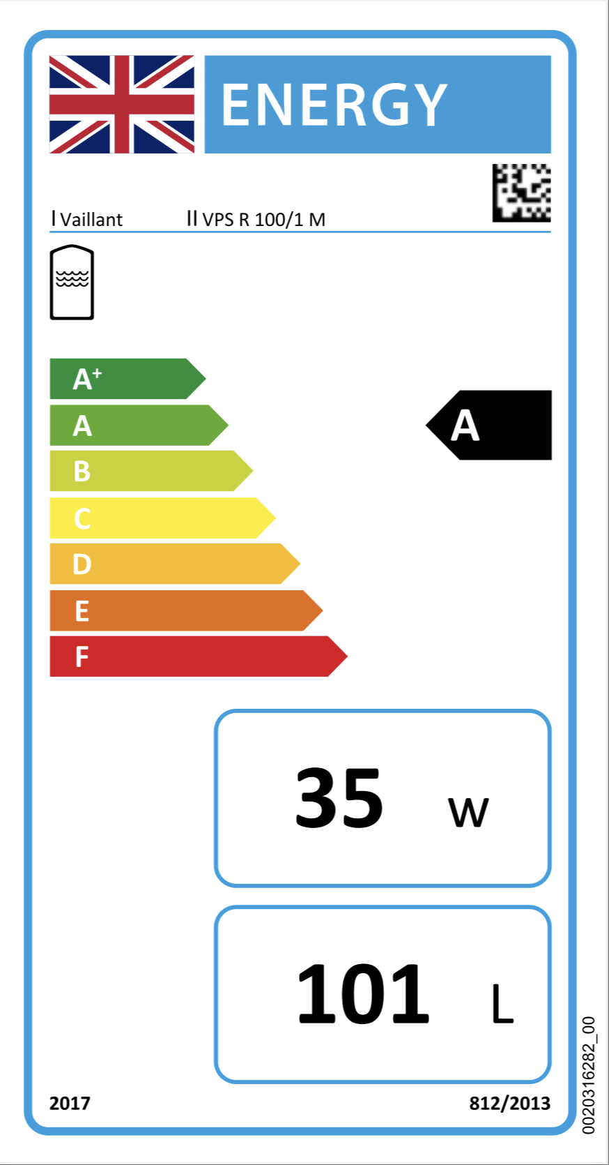 Vaillant Pufferspeicher VPS R 100 für Einsatz mit Wärmepumpen aroTHERM plus pro Felxotherm 0010021456