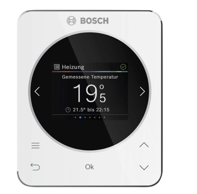 BOSCH raumtemperaturgef. Regler CR 120 116x95x21, für 1 Heizkreis, 2,4"-Display 7738112950