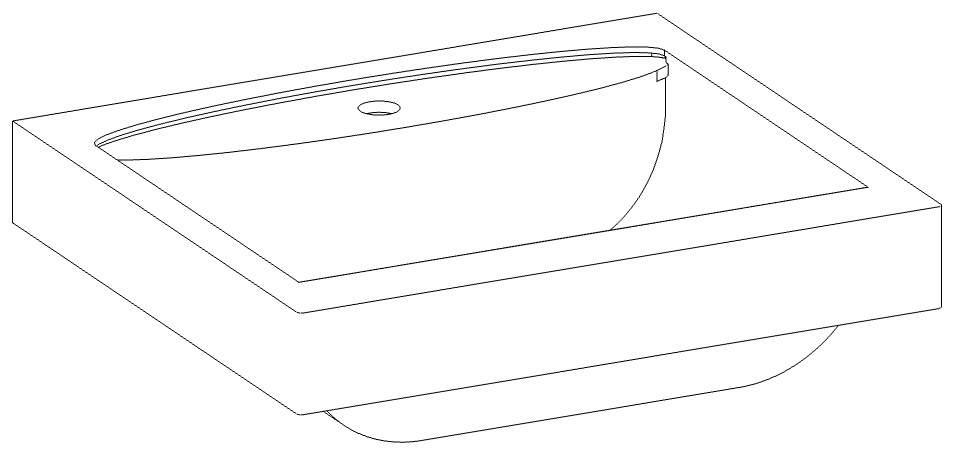 HB Waschtisch BB Modern MEW 060 MO 1 L:95mmB:600mmT:535mm