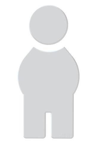 HEWI Symbol Mann Ser 801, selbstklebend signalweiß